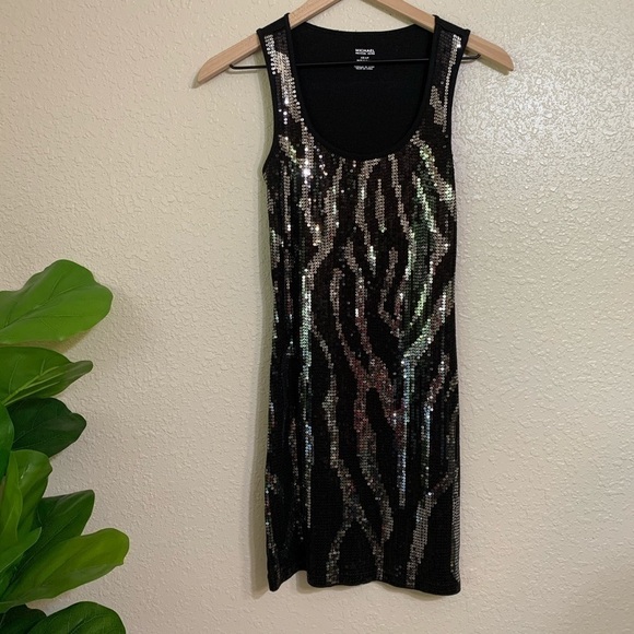 MICHAEL Michael Kors Dresses & Skirts - Michael Kors | black animal print sequin dress